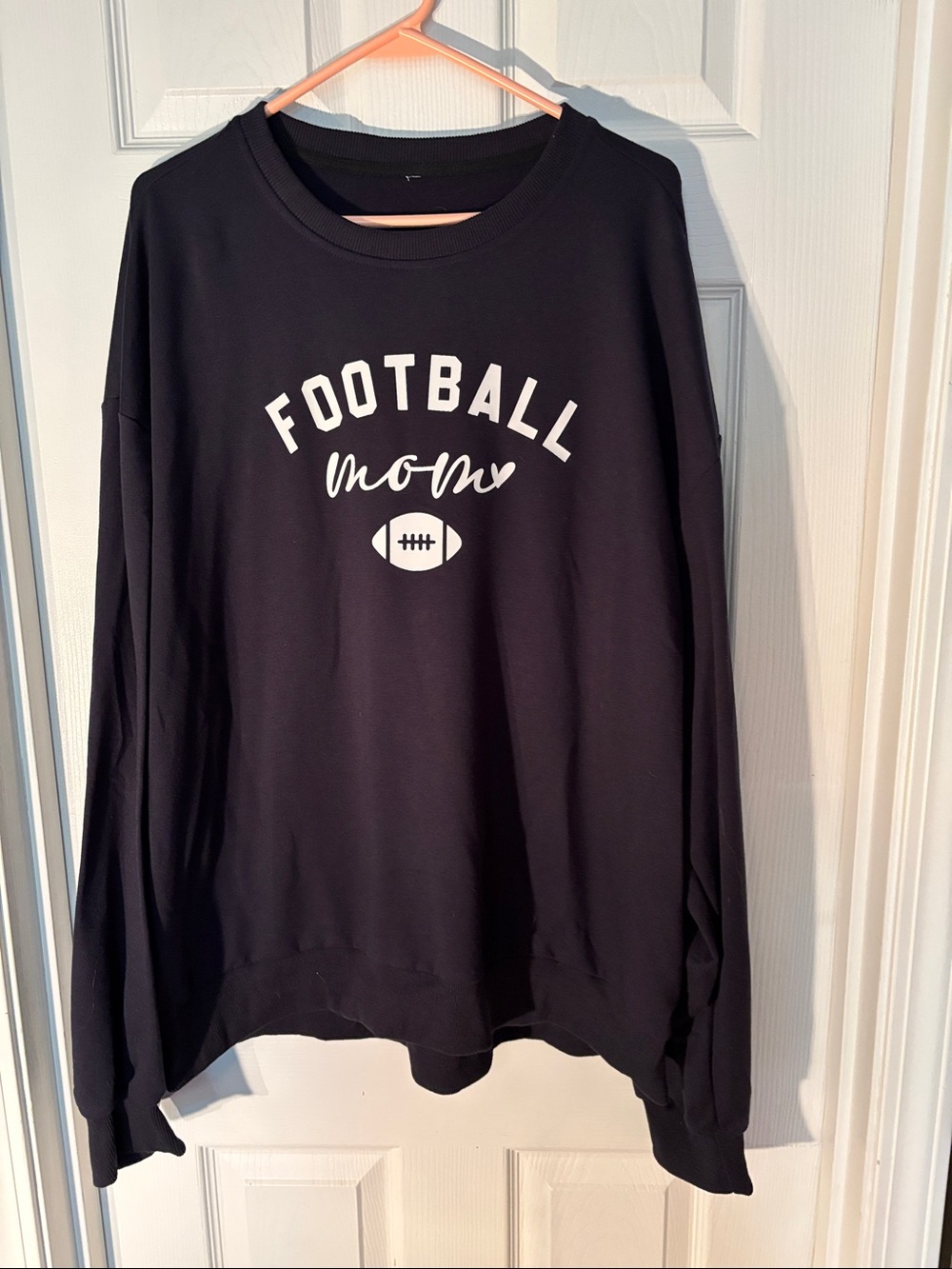 Football Mom Crewneck Sweatshirt - navy blue